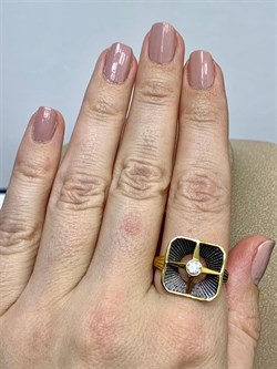 *Кольцо р.20 Белый Фианит арт. SS-R01585-X-L-W-X-X-242 вес 3,84 г - фото 267664