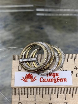 *Кольцо р.18 Белый Фианит Микро Вставки арт. MP-R01041-X-WY-X-X-W-692 вес 8,13 г - фото 267712 *Кольцо р.18 Белый Фианит Микро Вставки арт. MP-R01041-X-WY-X-X-W-692 вес 8,13 г - фото 267712