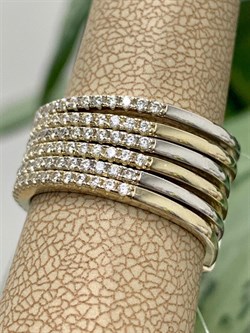 *Кольцо р.18 Белый Фианит Микро Вставки арт. MP-R01041-X-WY-X-X-W-692 вес 8,13 г - фото 267715 *Кольцо р.18 Белый Фианит Микро Вставки арт. MP-R01041-X-WY-X-X-W-692 вес 8,13 г - фото 267715