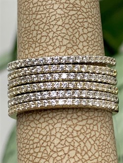 *Кольцо р.18 Белый Фианит Микро Вставки арт. MP-R01041-X-WY-X-X-W-692 вес 8,13 г - фото 267716 *Кольцо р.18 Белый Фианит Микро Вставки арт. MP-R01041-X-WY-X-X-W-692 вес 8,13 г - фото 267716