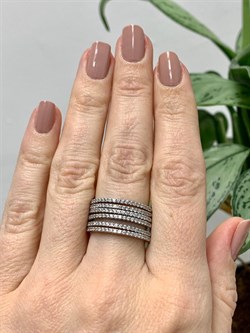 *Кольцо р.17,5 Белый Фианит Микро Вставки арт. MP-R01041-X-W-X-X-W-478 вес 8,1 г - фото 267720 *Кольцо р.17,5 Белый Фианит Микро Вставки арт. MP-R01041-X-W-X-X-W-478 вес 8,1 г - фото 267720