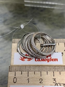 *Кольцо р.17,5 Белый Фианит Микро Вставки арт. MP-R01041-X-W-X-X-W-478 вес 8,1 г - фото 267723 *Кольцо р.17,5 Белый Фианит Микро Вставки арт. MP-R01041-X-W-X-X-W-478 вес 8,1 г - фото 267723