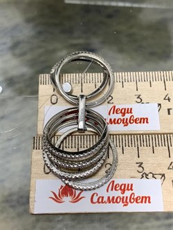 *Кольцо р.17,5 Белый Фианит Микро Вставки арт. MP-R01041-X-W-X-X-W-478 вес 8,1 г - фото 267724 *Кольцо р.17,5 Белый Фианит Микро Вставки арт. MP-R01041-X-W-X-X-W-478 вес 8,1 г - фото 267724