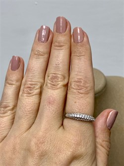 *Кольцо р.18 Белый Фианит Микро Вставки арт. MP-R00964-X-W-X-X-W-237 вес 1,6 г - фото 267738