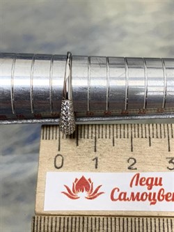 *Кольцо р.18 Белый Фианит Микро Вставки арт. MP-R00964-X-W-X-X-W-237 вес 1,6 г - фото 267740