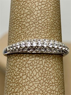 *Кольцо р.18 Белый Фианит Микро Вставки арт. MP-R00964-X-W-X-X-W-237 вес 1,6 г - фото 267745