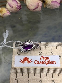 *Кольцо р.17 Аметистовый Поцелуй арт. AS-R11000-X-W-Pur-X-W-087 вес 3,7 г - фото 267785 *Кольцо р.17 Аметистовый Поцелуй арт. AS-R11000-X-W-Pur-X-W-087 вес 3,7 г - фото 267785