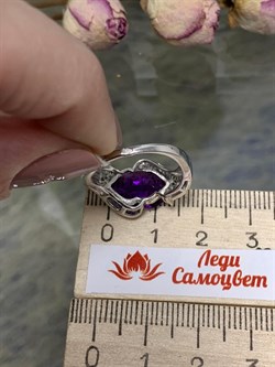 *Кольцо р.17 Аметистовый Поцелуй арт. AS-R11000-X-W-Pur-X-W-087 вес 3,7 г - фото 267788 *Кольцо р.17 Аметистовый Поцелуй арт. AS-R11000-X-W-Pur-X-W-087 вес 3,7 г - фото 267788