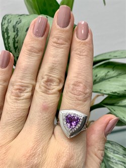 *Кольцо р.18 Аметист арт. CZ-R00008-X-W-Pur-X-W-997 вес 3,1 г - фото 267815 *Кольцо р.18 Аметист арт. CZ-R00008-X-W-Pur-X-W-997 вес 3,1 г - фото 267815