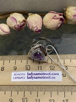 *Кольцо р.18 Аметист арт. CZ-R00008-X-W-Pur-X-W-997 вес 3,1 г - фото 267819 *Кольцо р.18 Аметист арт. CZ-R00008-X-W-Pur-X-W-997 вес 3,1 г - фото 267819