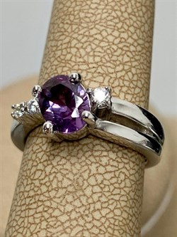*Кольцо р.16,5 иск Александрит арт. CZ-R00568-X-W-Pur-X-W-087 вес 5,30 г - фото 267879 *Кольцо р.16,5 иск Александрит арт. CZ-R00568-X-W-Pur-X-W-087 вес 5,30 г - фото 267879