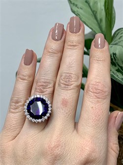 *Кольцо р.16 Аметист арт. AS-R11008-X-W-Pur-X-W-174 вес 5,9 г - фото 267897 *Кольцо р.16 Аметист арт. AS-R11008-X-W-Pur-X-W-174 вес 5,9 г - фото 267897