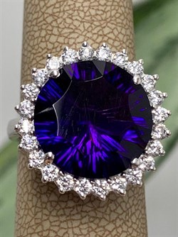 *Кольцо р.16 Аметист арт. AS-R11008-X-W-Pur-X-W-174 вес 5,9 г - фото 267899 *Кольцо р.16 Аметист арт. AS-R11008-X-W-Pur-X-W-174 вес 5,9 г - фото 267899