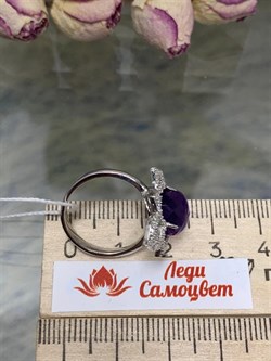 *Кольцо р.16 Фиалка Аметист арт. AS-R06598-X-W-Pur-X-W-241 вес 4,11 г - фото 267914 *Кольцо р.16 Фиалка Аметист арт. AS-R06598-X-W-Pur-X-W-241 вес 4,11 г - фото 267914