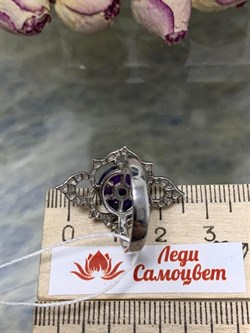 *Кольцо р.16 Фиалка Аметист арт. AS-R06598-X-W-Pur-X-W-241 вес 4,11 г - фото 267920 *Кольцо р.16 Фиалка Аметист арт. AS-R06598-X-W-Pur-X-W-241 вес 4,11 г - фото 267920
