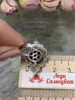 *Кольцо р.16,5 Фиалка Аметист арт. AS-R06598-X-W-Pur-X-W-272 вес  4,11 г - фото 267928 *Кольцо р.16,5 Фиалка Аметист арт. AS-R06598-X-W-Pur-X-W-272 вес  4,11 г - фото 267928