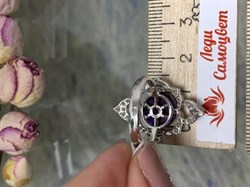 *Кольцо р.17 Фиалка Аметист арт. AS-R06598-X-W-Pur-X-W-258 вес 4,11 г - фото 267937 *Кольцо р.17 Фиалка Аметист арт. AS-R06598-X-W-Pur-X-W-258 вес 4,11 г - фото 267937