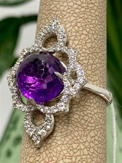 *Кольцо р.17 Фиалка Аметист арт. AS-R06598-X-W-Pur-X-W-258 вес 4,11 г - фото 267940 *Кольцо р.17 Фиалка Аметист арт. AS-R06598-X-W-Pur-X-W-258 вес 4,11 г - фото 267940