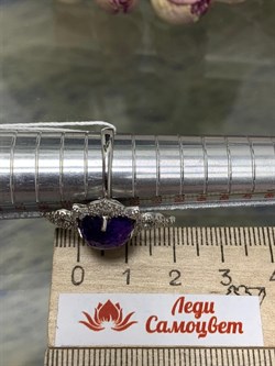 *Кольцо р.18 Фиалка Аметист арт. AS-R06598-X-W-Pur-X-W-289 вес 4,11 г - фото 267948 *Кольцо р.18 Фиалка Аметист арт. AS-R06598-X-W-Pur-X-W-289 вес 4,11 г - фото 267948