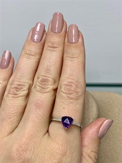 *Кольцо р.18 Аметист арт. AS-R11049-X-W-Pur-X-W-399 вес 1,5 г - фото 268060 *Кольцо р.18 Аметист арт. AS-R11049-X-W-Pur-X-W-399 вес 1,5 г - фото 268060