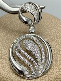 *Подвеска Белый Фианит Микро Вставки арт. MP-P00058-X-W-X-X-W-924 вес 3,6 г - фото 268083 *Подвеска Белый Фианит Микро Вставки арт. MP-P00058-X-W-X-X-W-924 вес 3,6 г - фото 268083