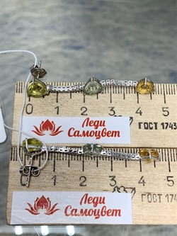 *Серьги Пусеты Микс Кварц Празиолит Цитрин арт. AS-E06347-X-W-S-X-Or-347 вес 3,6 г - фото 268175 *Серьги Пусеты Микс Кварц Празиолит Цитрин арт. AS-E06347-X-W-S-X-Or-347 вес 3,6 г - фото 268175