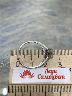 *Кольцо р.18 Празиолит арт. AS-R11049-X-W-S-X-W-425 вес 1,5 г - фото 268268 *Кольцо р.18 Празиолит арт. AS-R11049-X-W-S-X-W-425 вес 1,5 г - фото 268268