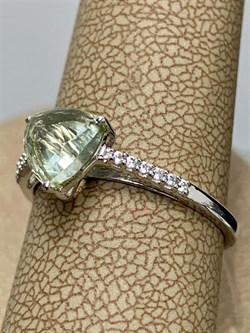 *Кольцо р.18 Празиолит арт. AS-R11049-X-W-S-X-W-425 вес 1,5 г - фото 268271 *Кольцо р.18 Празиолит арт. AS-R11049-X-W-S-X-W-425 вес 1,5 г - фото 268271
