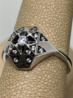 *Кольцо р.19 Белый Фианит арт. CZ-R01491-X-WB-X-X-W-984 вес 3,6 г - фото 268296