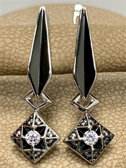 *Серьги Белый Фианит арт. CZ-E01491-X-WB-X-X-W-653 вес 3,9 г - фото 268311 *Серьги Белый Фианит арт. CZ-E01491-X-WB-X-X-W-653 вес 3,9 г - фото 268311