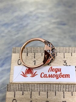 *Кольцо р.18,5 Белый Фианит арт. CZ-R01491-X-G-X-X-W-302 вес 3,5 г - фото 268316