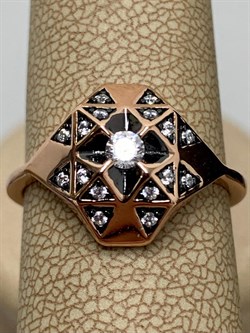 *Кольцо р.18,5 Белый Фианит арт. CZ-R01491-X-G-X-X-W-302 вес 3,5 г - фото 268319