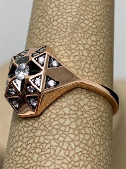 *Кольцо р.18,5 Белый Фианит арт. CZ-R01491-X-G-X-X-W-302 вес 3,5 г - фото 268320