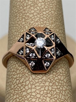 *Кольцо р.19 Белый Фианит арт. CZ-R01491-X-G-X-X-W-752 вес 3,5 г - фото 268328