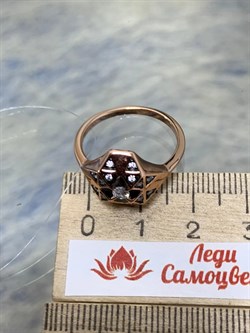 *Кольцо р.19 Белый Фианит арт. CZ-R01491-X-G-X-X-W-752 вес 3,5 г - фото 268331