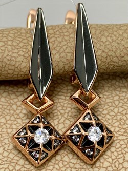 *Серьги Белый Фианит арт. CZ-E01491-X-G-X-X-W-207 вес 3,9 г - фото 268337 *Серьги Белый Фианит арт. CZ-E01491-X-G-X-X-W-207 вес 3,9 г - фото 268337