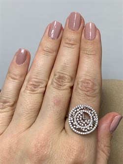 *Кольцо р.19,5 Белый Фианит арт. MP-R01592-X-W-X-X-W-303 вес 3,52 г - фото 268493