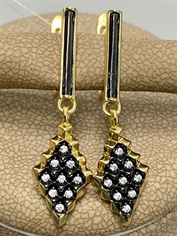 *Серьги Белый Фианит арт. CZ-E01634-X-BL-X-X-W-695 вес 4,5 г - фото 268513