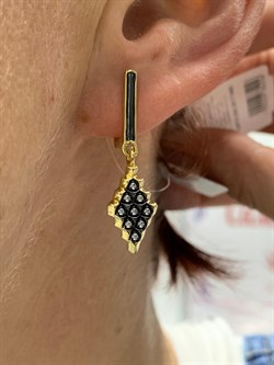 *Серьги Белый Фианит арт. CZ-E01634-X-BL-X-X-W-695 вес 4,5 г - фото 268514