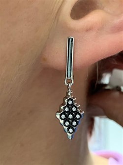 *Серьги Белый Фианит арт. CZ-E01634-X-WB-X-X-W-733 вес 4,5 г - фото 268530