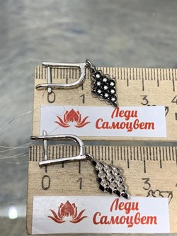 *Серьги Белый Фианит арт. CZ-E01634-X-WB-X-X-W-733 вес 4,5 г - фото 268531