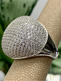 *Кольцо р.20 Белый Фианит Микро Вставки арт. MP-R00332-X-W-X-X-W-714 вес 20,3 г - фото 268563