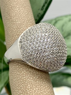 *Кольцо р.20 Белый Фианит Микро Вставки арт. MP-R00332-X-W-X-X-W-714 вес 20,3 г - фото 268564