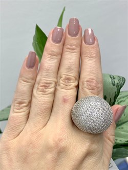 *Кольцо р.20 Белый Фианит Микро Вставки арт. MP-R00332-X-W-X-X-W-714 вес 20,3 г - фото 268565