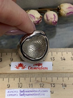 *Кольцо р.20 Белый Фианит Микро Вставки арт. MP-R00332-X-W-X-X-W-714 вес 20,3 г - фото 268568