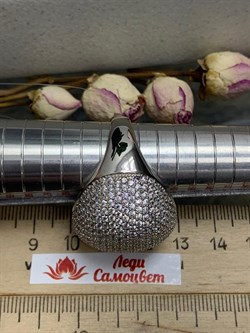 *Кольцо р.20 Белый Фианит Микро Вставки арт. MP-R00332-X-W-X-X-W-714 вес 20,3 г - фото 268571