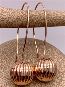 *Серьги Петли Шары цв Красное арт. 02-3553-00-000-1110-01-675 вес 3,36 г - фото 268578 *Серьги Петли Шары цв Красное арт. 02-3553-00-000-1110-01-675 вес 3,36 г - фото 268578