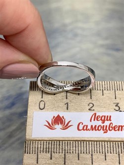 *Кольцо р.18,5 Белый Фианит Микро Вставки арт. MP-R00074-X-W-X-X-W-879 вес 3,3 г - фото 268586 *Кольцо р.18,5 Белый Фианит Микро Вставки арт. MP-R00074-X-W-X-X-W-879 вес 3,3 г - фото 268586