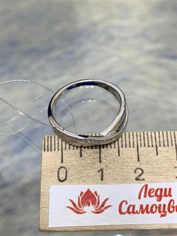 *Кольцо р.18,5 Белый Фианит Микро Вставки арт. MP-R00074-X-W-X-X-W-879 вес 3,3 г - фото 268587 *Кольцо р.18,5 Белый Фианит Микро Вставки арт. MP-R00074-X-W-X-X-W-879 вес 3,3 г - фото 268587