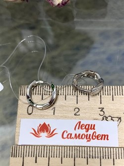 *Серьги Конго Фианит Микро Вставки арт. MP-E00074-X-W-X-X-W-836 вес 2,2 г - фото 268606